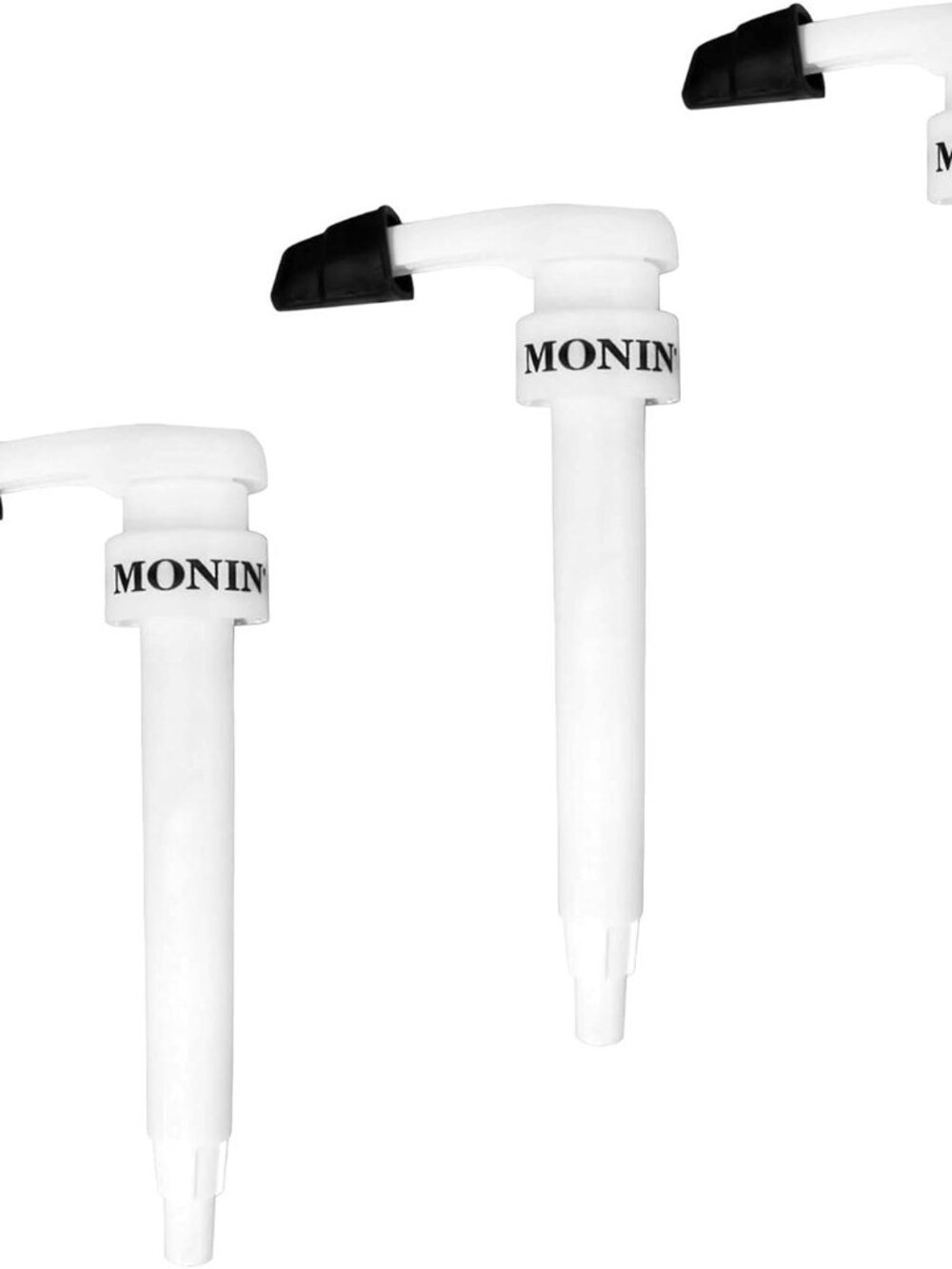 Lot of 3 NEW Monin Syrup Pumps in White